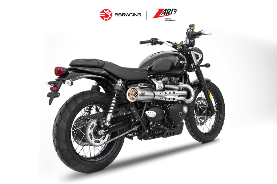 Zard Triumph Scrambler 900 - Full Kit 2>1 Tiger 70 Gold End Cap