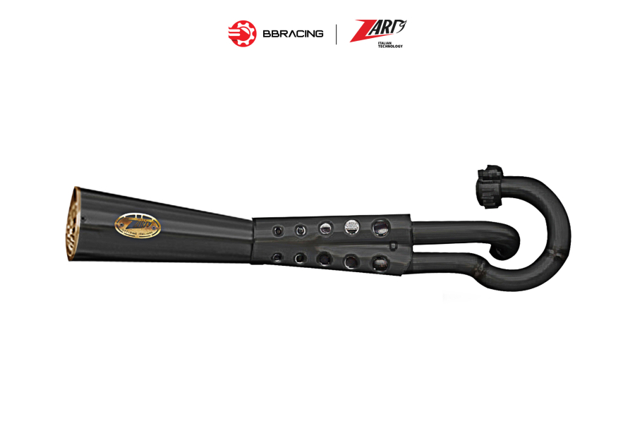 Zard Triumph Scrambler 900 - Full Kit 2>1 Tiger 70 Black Coating Bronzed End Cap
