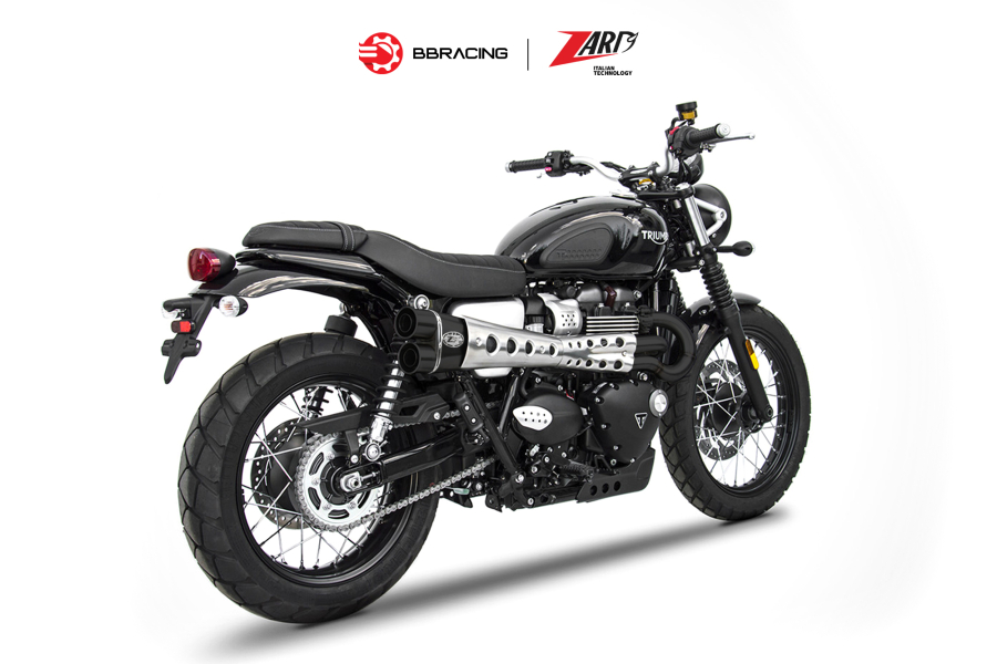 Zard Triumph Scrambler 900 - Full Kit 2>1 Limited Black Coating