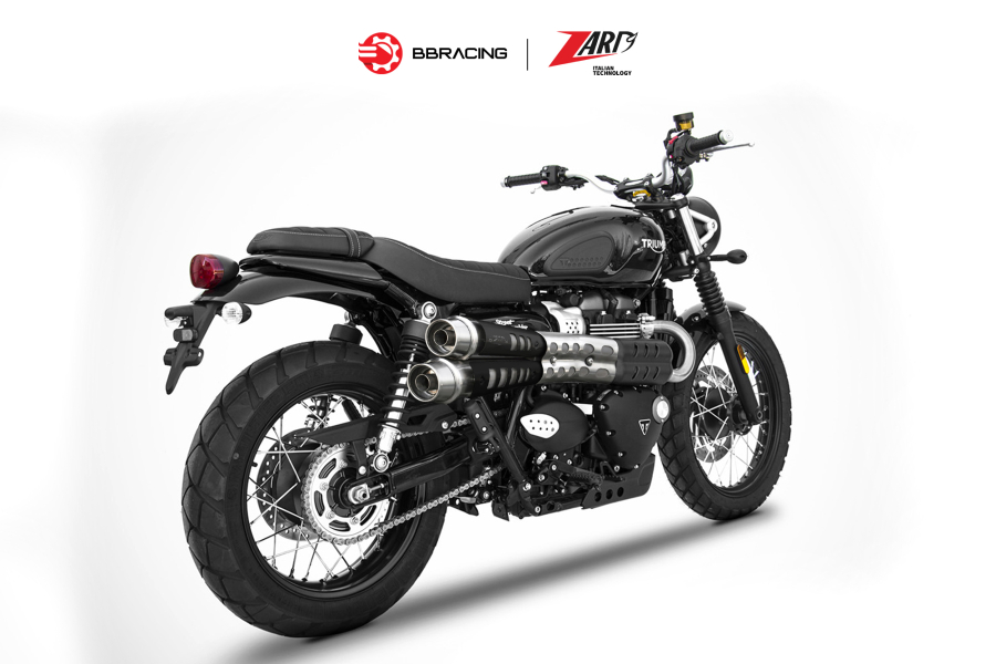 Zard Triumph Scrambler 900 - Slip On N.2 Six-Days Black Heat Shield
