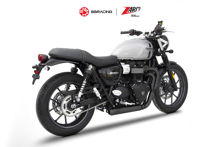 Zard Triumph Street Twin 900 2016-19 - Full Kit 2>1 Cross Version Black Coating