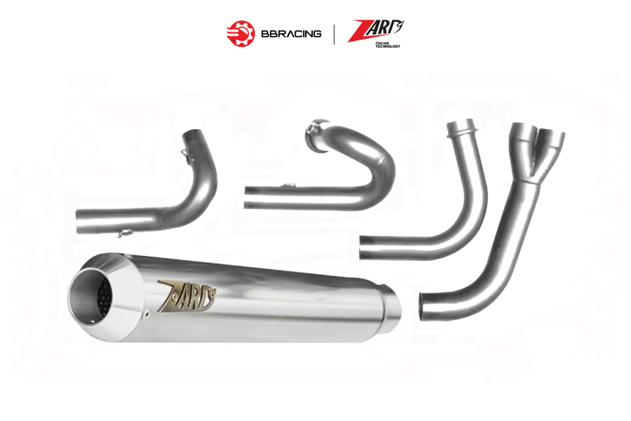 Zard Triumph Street Twin 900 2016-19 - Full Kit 2>1 Cross Version Mirror Polishing