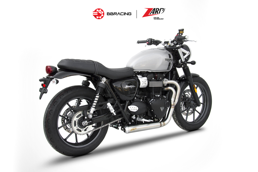 Zard Triumph Street Twin 900 2016-19 - Full Kit 2>1 Cross Version Mirror Polishing