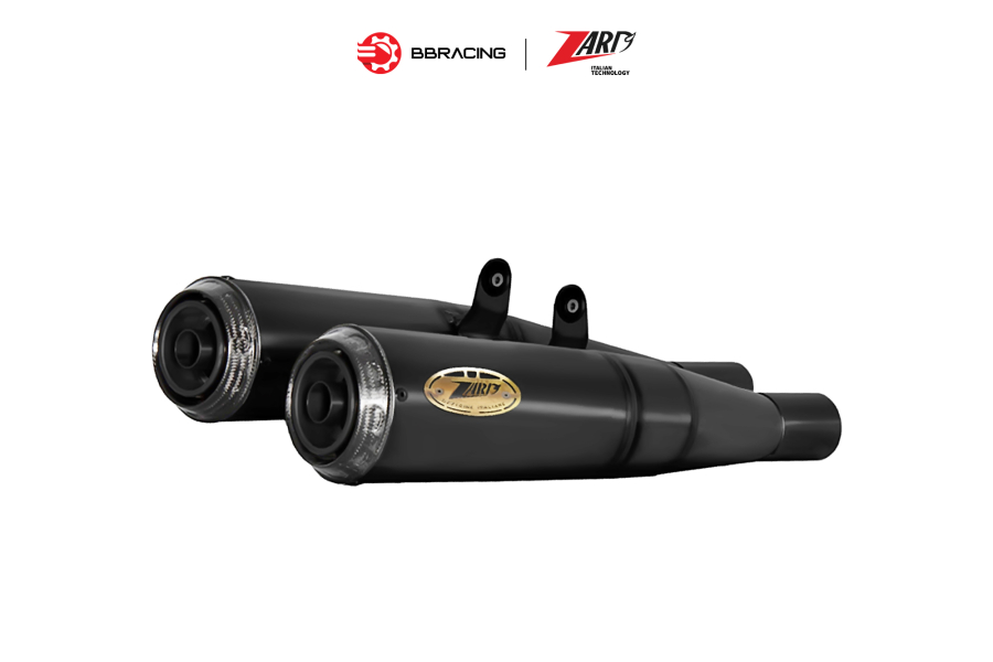 Zard Triumph Speed Twin 1200 2017-23 - Slip On N.2 Conical Black Coating Carbon End Caps