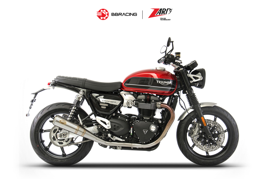 Zard Triumph Speed Twin 1200 2017-23 - Slip On N.2 Conical - Stainless Steel End Caps