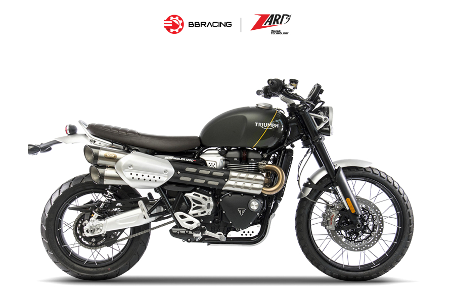 Zard Triumph Scrambler 1200 - Slip On Carbon End Caps