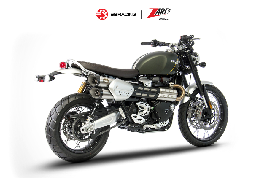 Zard Triumph Scrambler 1200 - Slip On Carbon End Caps