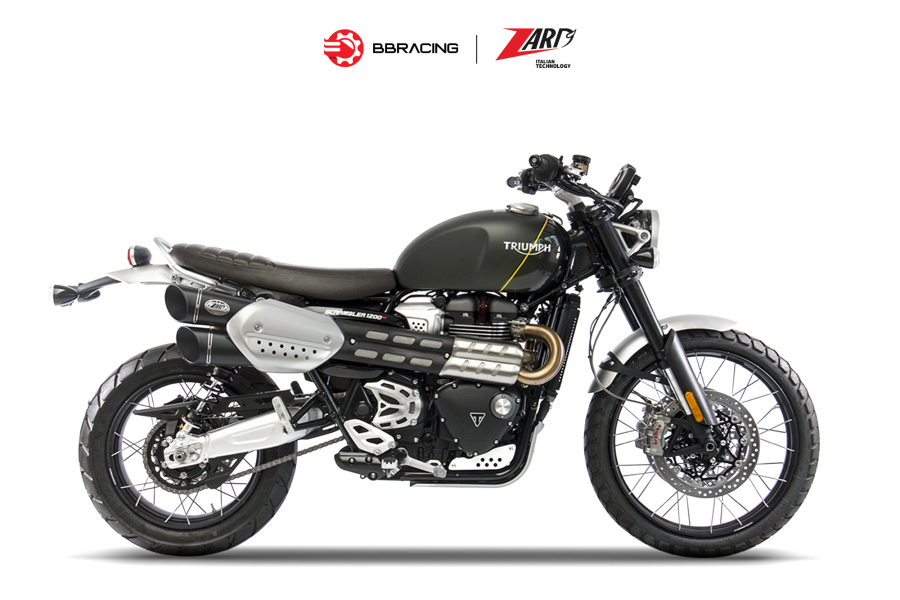 Zard Triumph Scrambler 1200 - Slip On Black Coating