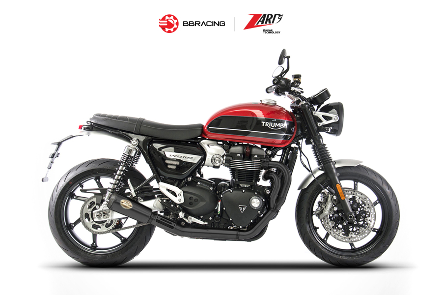 Zard Triumph Speed Twin 1200 2017-23 - Full Kit 2>1 SP Black Coating Carbon End Caps