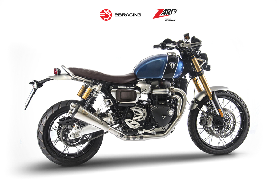 Zard Triumph Scrambler 1200 - Full Kit 21 Low Mounted Stainless Steel
