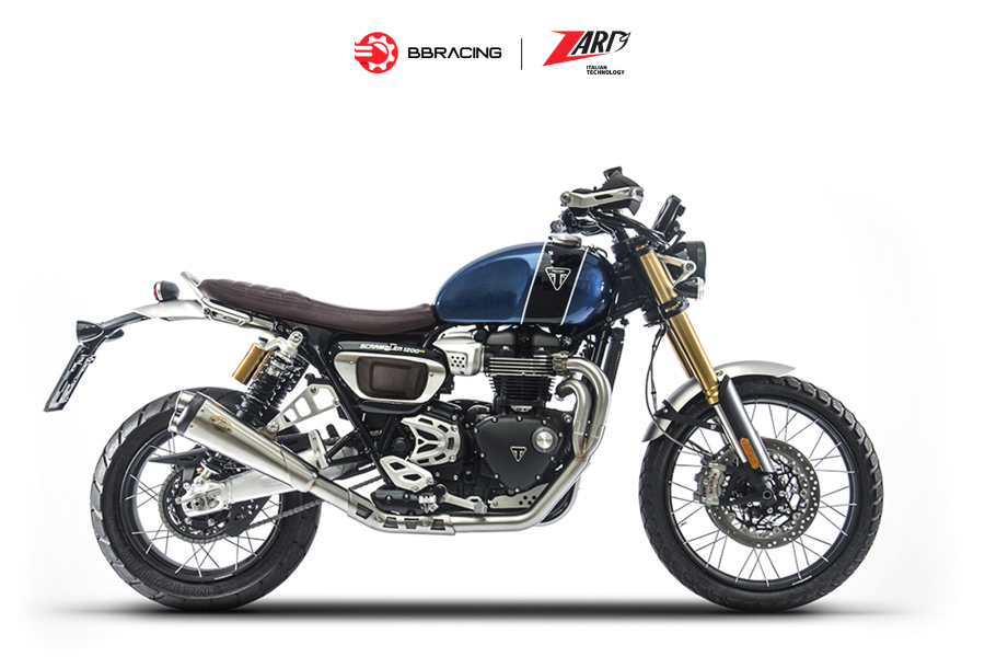 Zard Triumph Scrambler 1200 - Full Kit 21 Low Mounted Stainless Steel