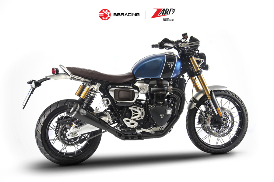 Zard Triumph Scrambler 1200 - Full Kit 21 Low Mounted Black Coating