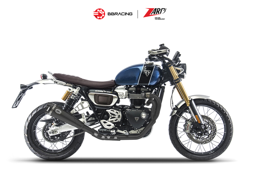 Zard Triumph Scrambler 1200 - Full Kit 21 Low Mounted Black Coating
