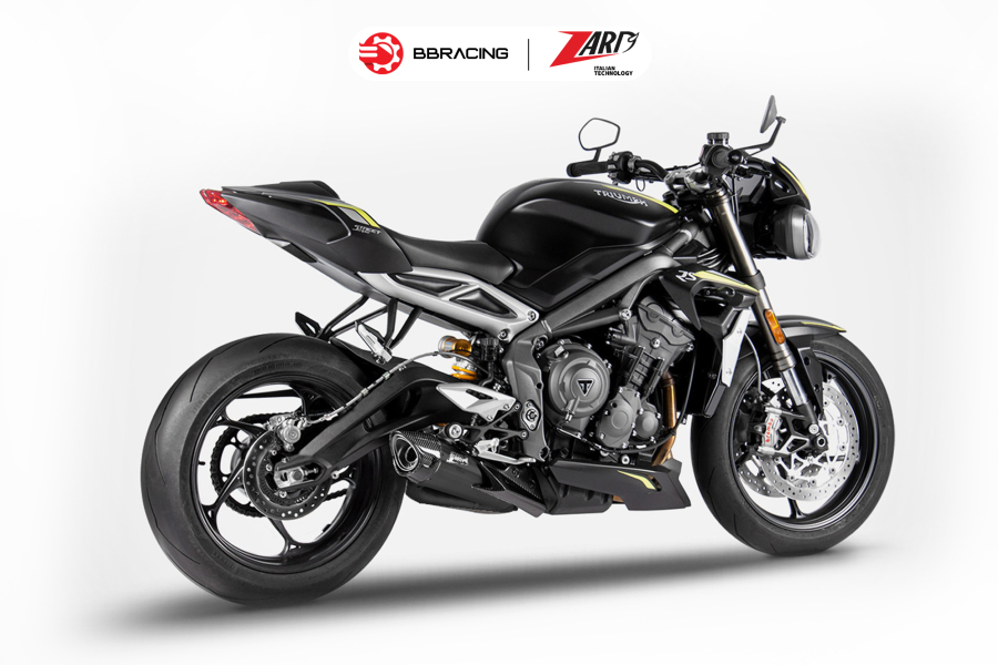 Zard Triumph Street Triple 765 2020-21 - Slip On Conical Black Coating Titanium