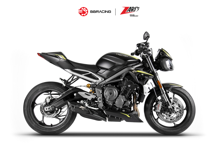 Zard Triumph Street Triple 765 2020-21 - Slip On Conical Black Coating Titanium