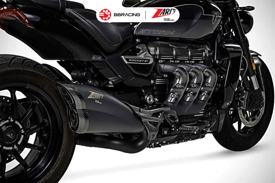 Zard Triumph Rocket III 2020-23 - Ốp Cổ Pô Carbon
