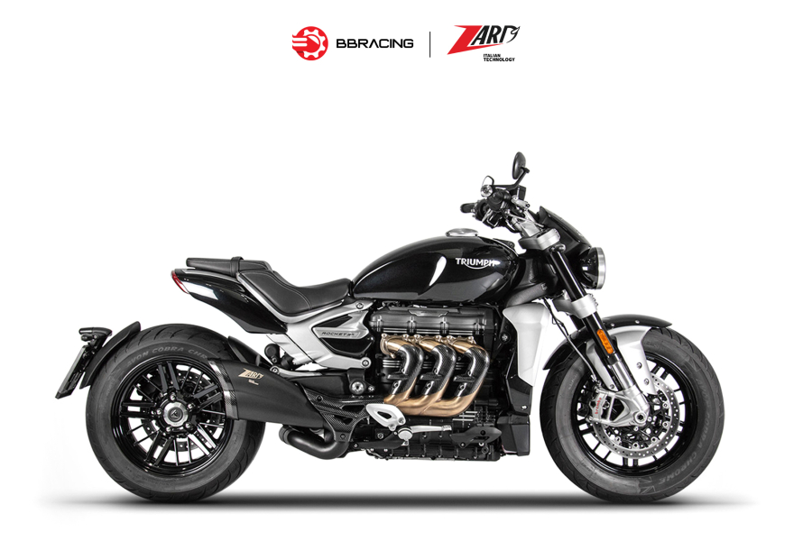 Zard Triumph Rocket III 2020-23 - Slip On Black Coating